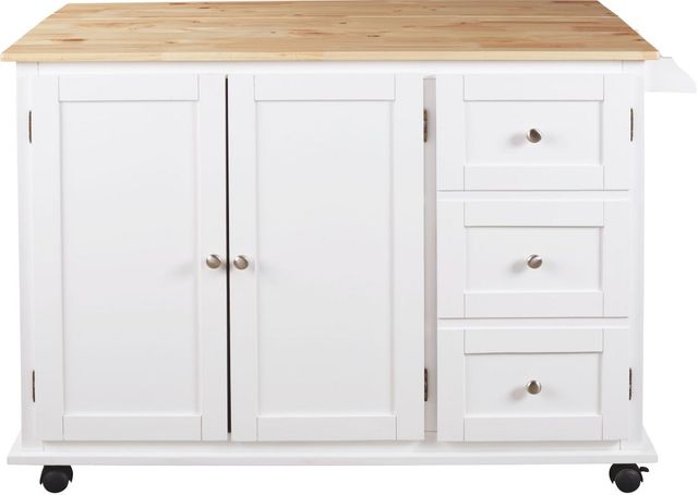 Signature Design by Ashley® Withurst White/Light Brown Kitchen Cart-0