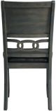 Elements International Amherst Dark Gray Dining Side Chairs-3