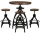 Powell® Haywood 5-Piece Black/Brown Round Bar Table Set-1