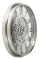 A & B Home Hereford Silver Transitional Round Wall Clock-1