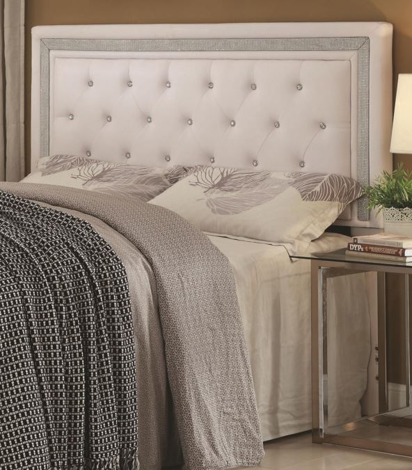 Coaster® Andenne White Tufted Upholstered Headboard -0