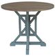 Cottage Creek Furniture Beach View Brown Counter Dining table with Distressed Blue Base-1