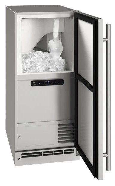 U-Line® Stainless Steel 15" Outdoor Clear Ice Machine-1
