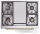 Ilve® Nostalgie II Series 36" Stainless Steel Pro Style Dual Fuel Range-2