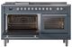 Ilve® Professional Plus II 60" Blue Grey Pro Style Dual Fuel Range-3
