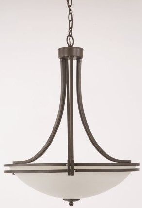 YHD Sequoia Alabaster/Dark Brown 22'' Foyer Pendant-1