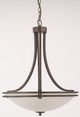 YHD Sequoia Alabaster/Dark Brown 22'' Foyer Pendant-1
