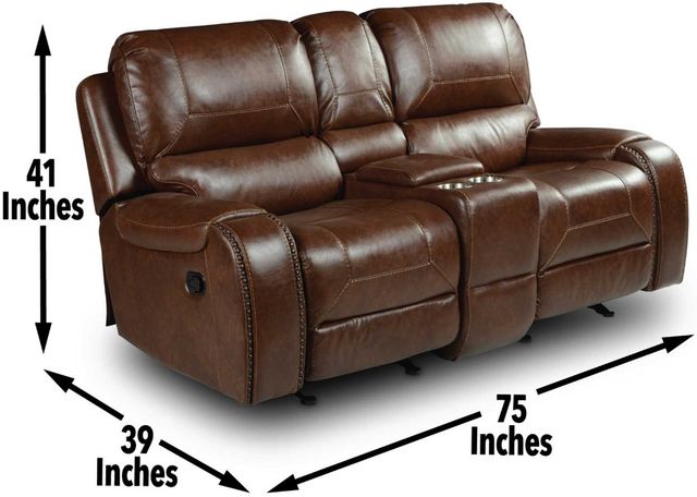 Steve Silver Co. Keily Brown Manual Reclining Glider Loveseat-3