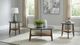 Coaster® Bradley 3-Piece Brown/Smokey Gray Coffee Table Set-1