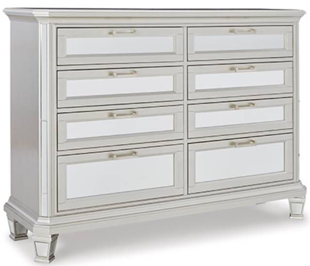 Signature Design by Ashley® Lindenfield 6-Piece Silver King Upholstered Storage Bed Set-2