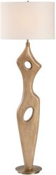 Uttermost® Almyra Aged Driftwood Floor Lamp with Antique Brass Accents-3
