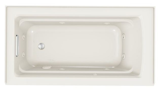 KOHLER® Archer® White 60" x 32" Alcove Heated Whirlpool Bath - Right Drain-2