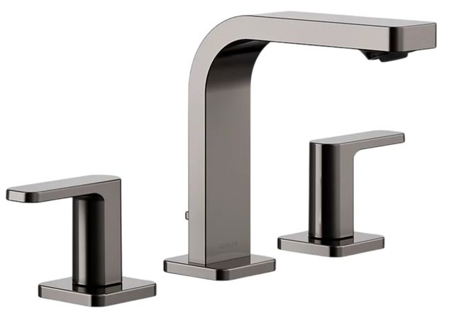 KOHLER® Parallel® Vibrant Titanium Widespread Bathroom Sink Faucet-0