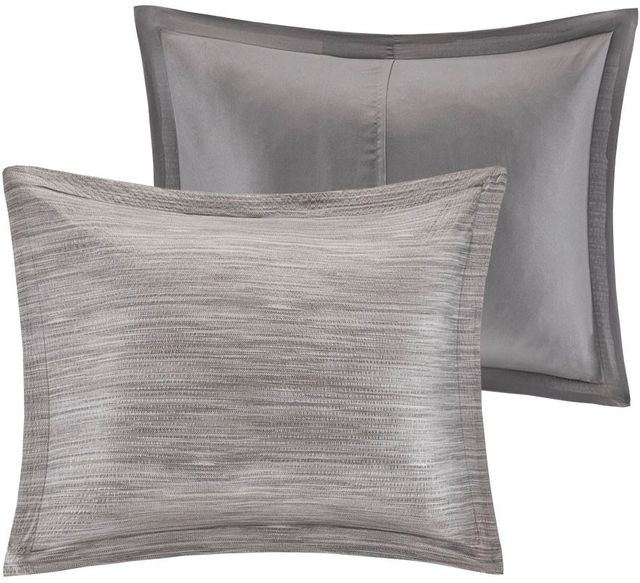 Olliix by Madison Park 3 Piece Grey King/California King Walter Printed Seersucker Duvet Cover Set-2