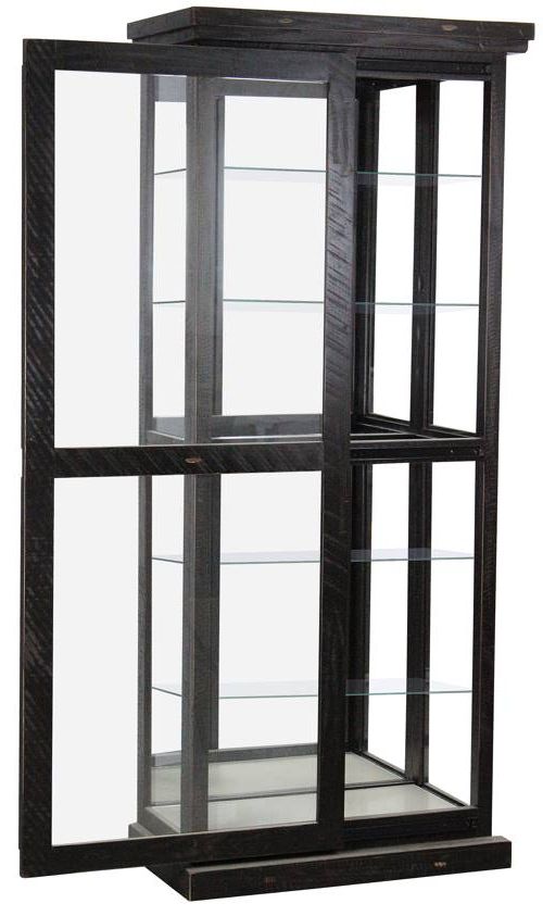 American Heartland Manufacturing Rustic Tall Sliding Door Curio-1
