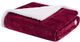 Olliix by Madison Park Elma 1 Burgundy Oversized Textured Plush Throw-0
