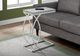 Monarch Specialties Inc. Grey Cement Top with Chrome Metal Base Accent Table-1