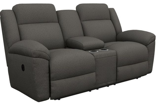 La-Z-Boy® Joel Charcoal Manual Reclining Loveseat with Console-0