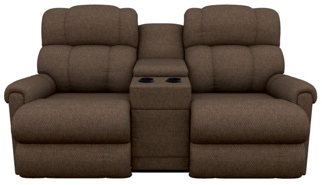 La-Z-Boy® Pinnacle Espresso Power Wall Reclining Loveseat with Console, Headrest, and Lumbar-1