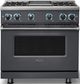 Viking® 7 Series 36" Cast Black Pro Style Natural Gas Range with 12" Reversible Griddle-3