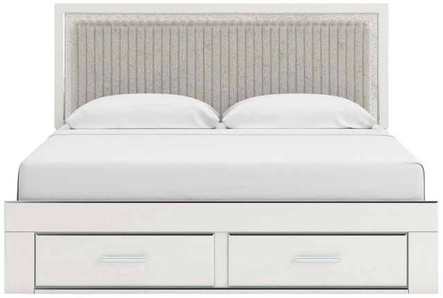 Signature Design by Ashley® Birmonton White King Upholstered Storage Panel Bed-1