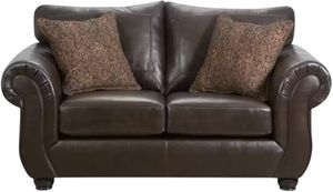 A & W Custom Furniture Davenport Walnut Loveseat