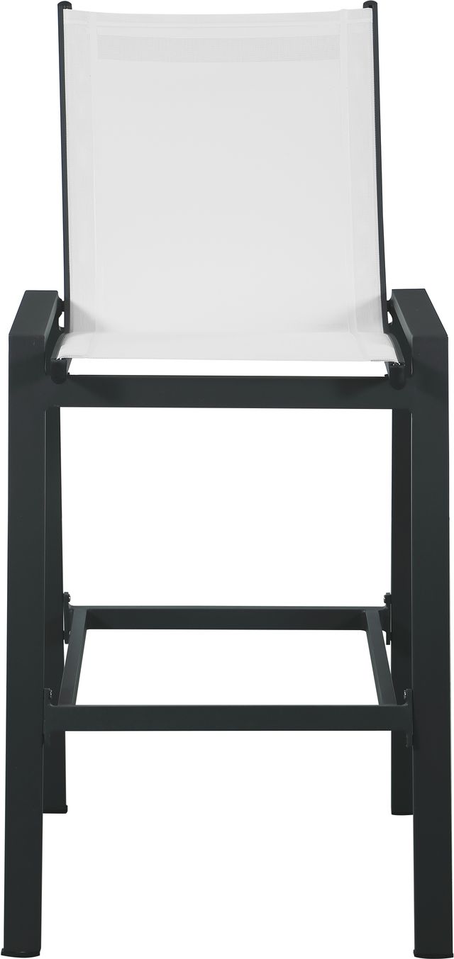 Meridian Furniture Nizuc 2-Piece White Outdoor Patio Mesh Barstool-1