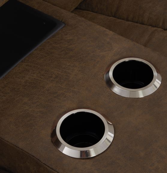 La-Z-Boy® Trouper Whiskey Manual Reclining Loveseat with Console-2
