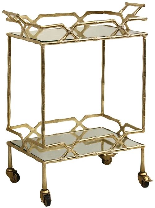 Stylecraft Gold Caster Bar Cart-0