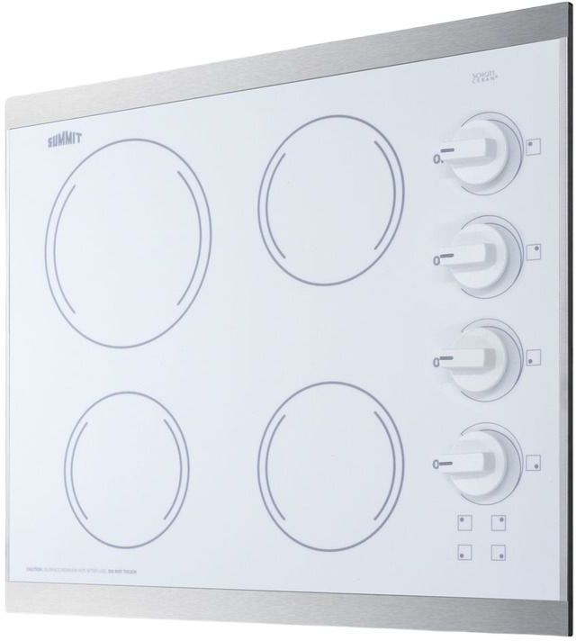 Summit® 24" White Electric Cooktop -2