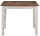 TEI SmartBuy Antique White/Walnut Dining Table-1