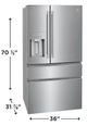 Electrolux 36 in. 21.4 Cu. Ft. Stainless Steel Counter-Depth French Door Refrigerator-2