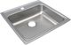 Elkay Lustertone® Classic Lustrous Satin 22" x 22" x 6-1/2" 5-Hole Single Bowl Drop-In ADA Sink-0