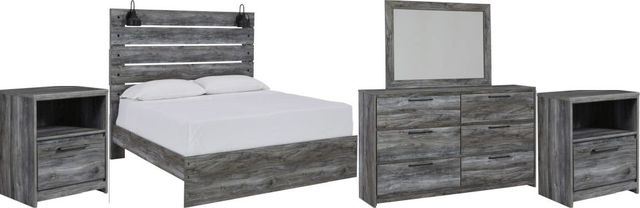 Signature Design by Ashley® Baystorm 5-Piece Gray Queen Panel Bed Set-0