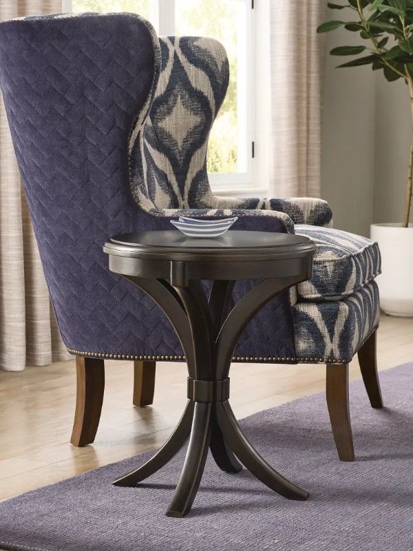 Hammary® Whitaker Black Denim Round Spot Table-1
