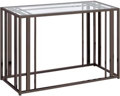 Coaster® Adri Black Nickel/Glass Top Sofa Table