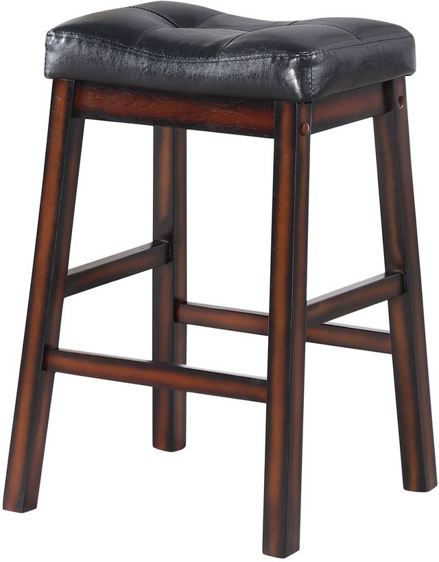 Coaster® Donald 2-Piece Black/Cappuccino Upholstered Counter Stools-3