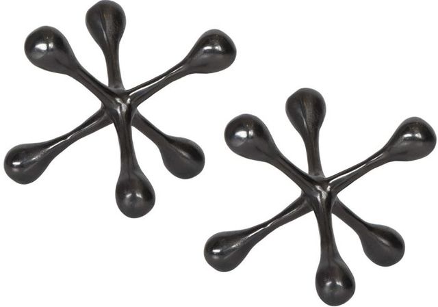 Uttermost® Harlan 2-Piece Black Nickel Decor Object Set-0