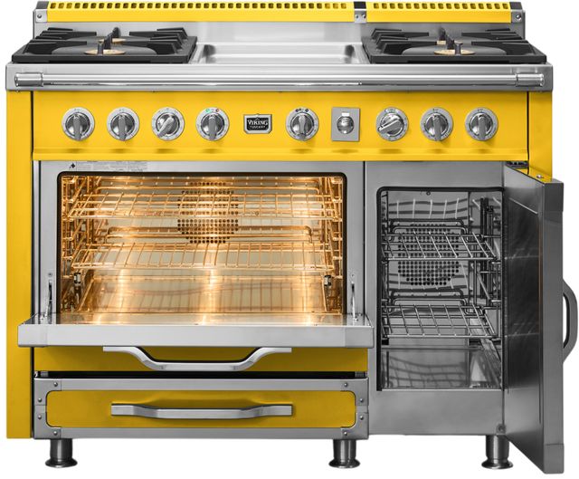 Viking® Tuscany 48" Daffodil Pro Style Dual Fuel Range with Griddle-1