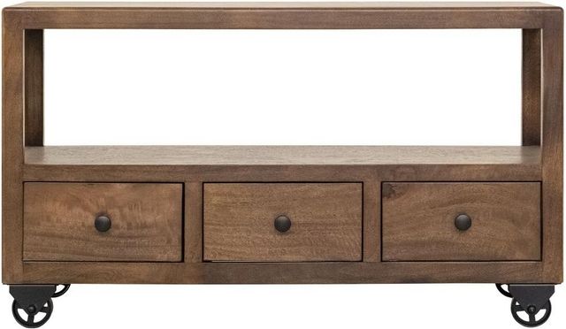 International Furniture Direct Oslo Brown Sofa Table-2