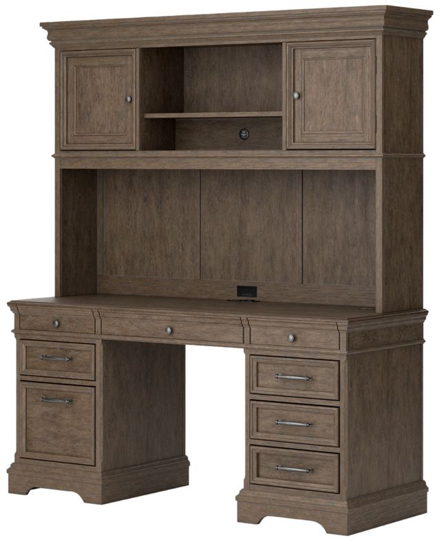 Signature Design by Ashley® Janismore Weathered Grey Credenza and Hutch-3