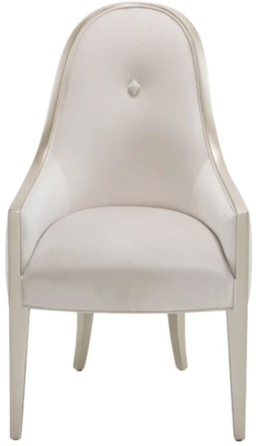 Michael Amini® London Place Creamy Pearl Dining Arm Chair-2