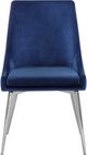 Meridian Furniture Karina Navy/Chrome Velvet Dining Chair-1