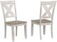 Winners Only® Prescott Brown/White X-Back Dining Side Chair-2