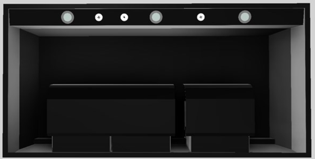 Vent-A-Hood® Designer Series 48" Black Wall Mounted Range Hood-3