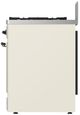 Ilve® Majestic III 30" Antique White Pro Style Dual Fuel Liquid Propane Range with 5 Black Brass Burners and Burnished Trim-2