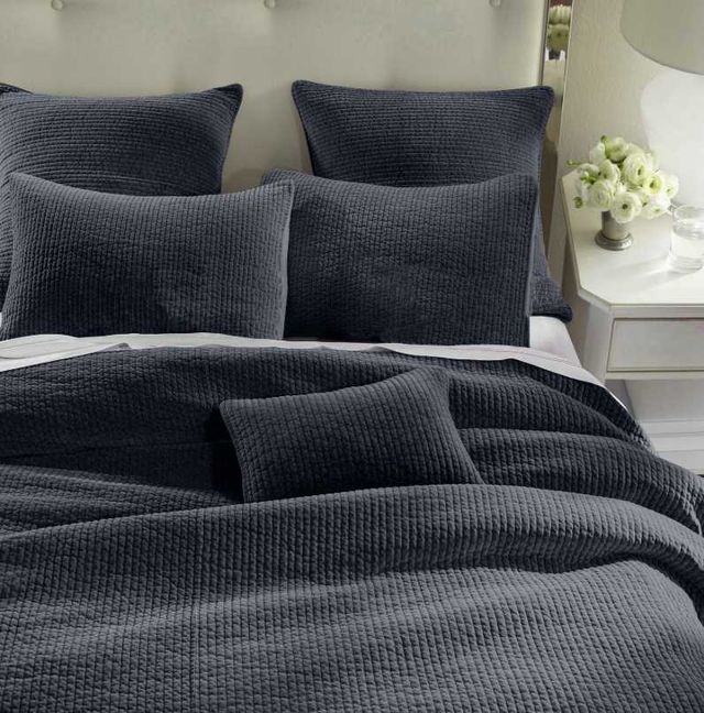 HiEnd Accents Stonewashed 3-Piece Navy King Bedding Bundle-1