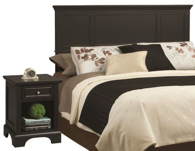 homestyles® Bedford 2-Piece Black King Headboard Set-0