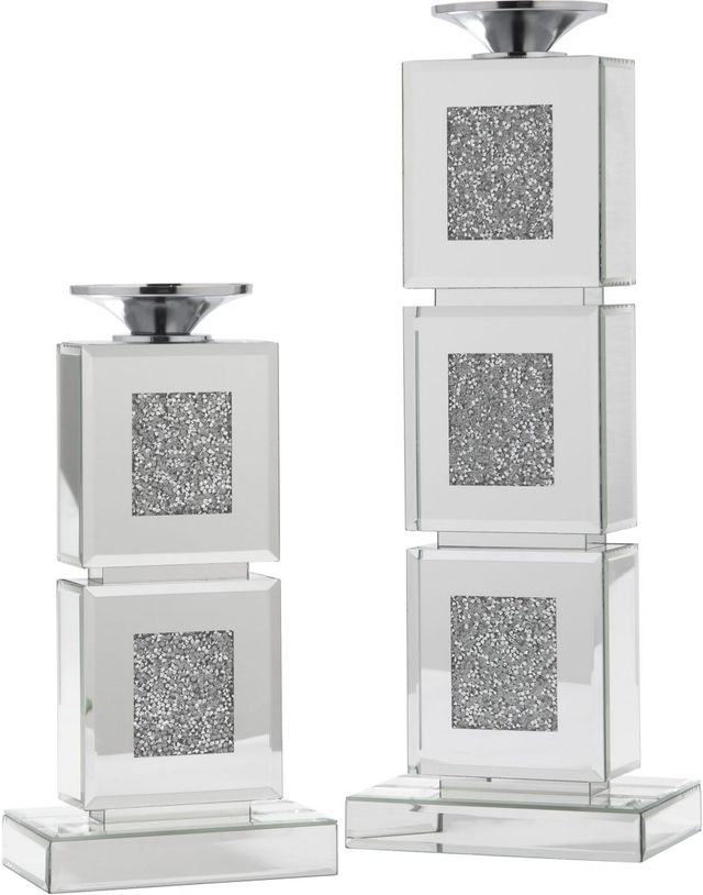 Signature Design by Ashley® Charline 2-Piece Mirror Candle Holder Set-0