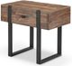 Magnussen Home® Prescott Rustic Honey Chairside End Table with Metal Base -0